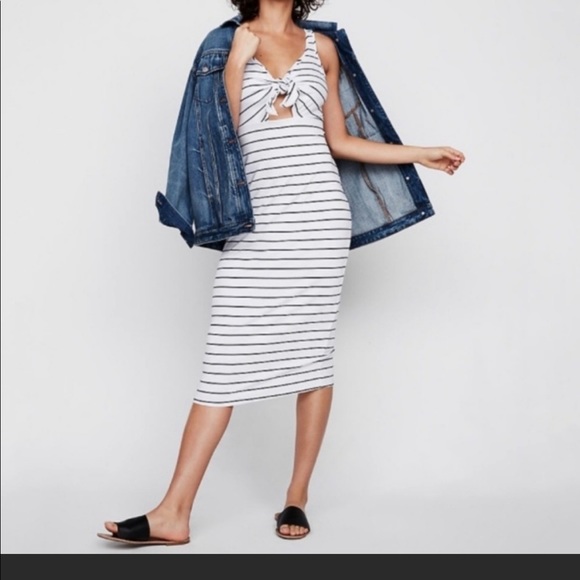 Express Ribbed Midi Dress - Picture 2 of 7